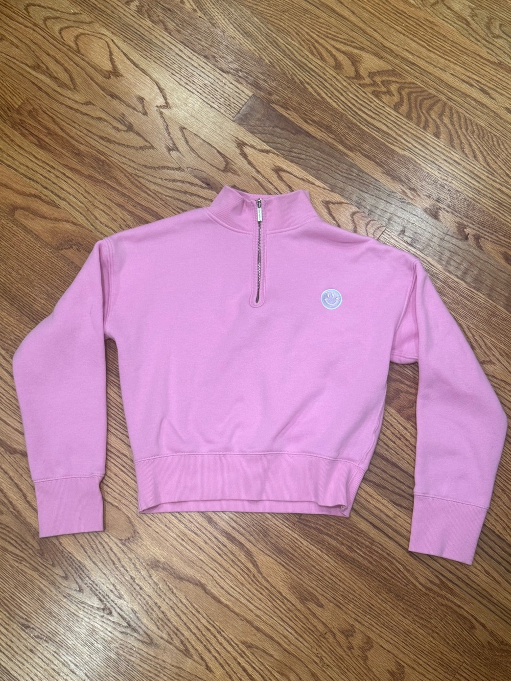 iscream Girls Pink Quarter-Zip Sweatshirt